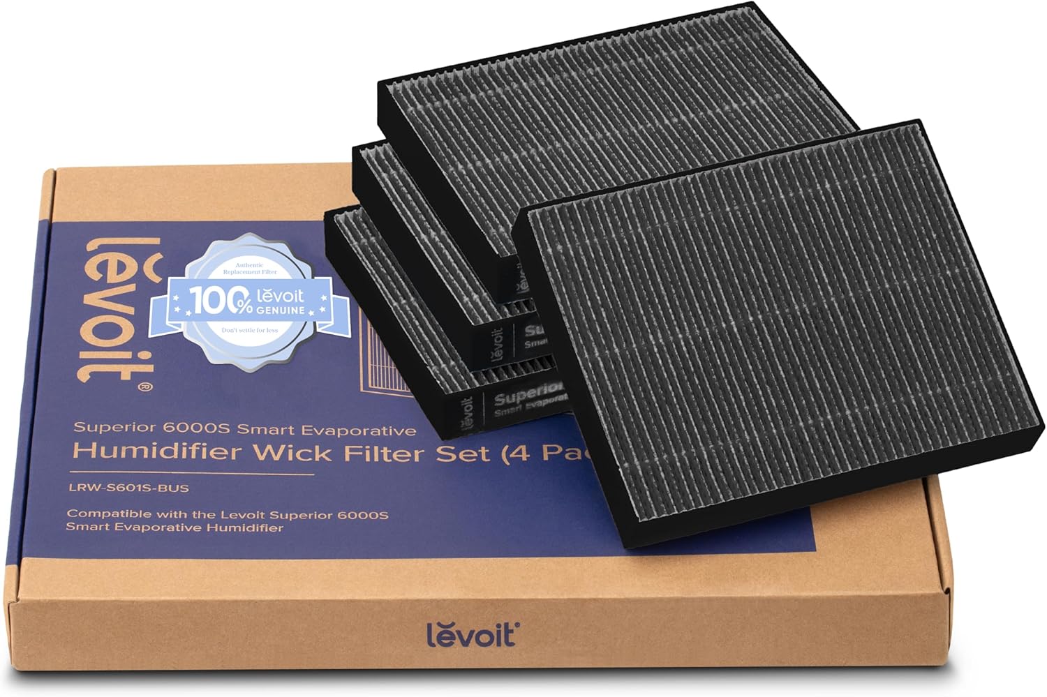 levoit superior 6000s smart verdunstungs-luftbefeuchter ersatzfilter 4er-pack