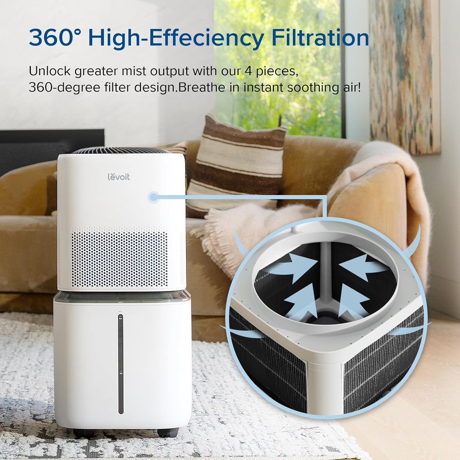 levoit superior 6000s smart verdunstungs-luftbefeuchter ersatzfilter 4er-pack