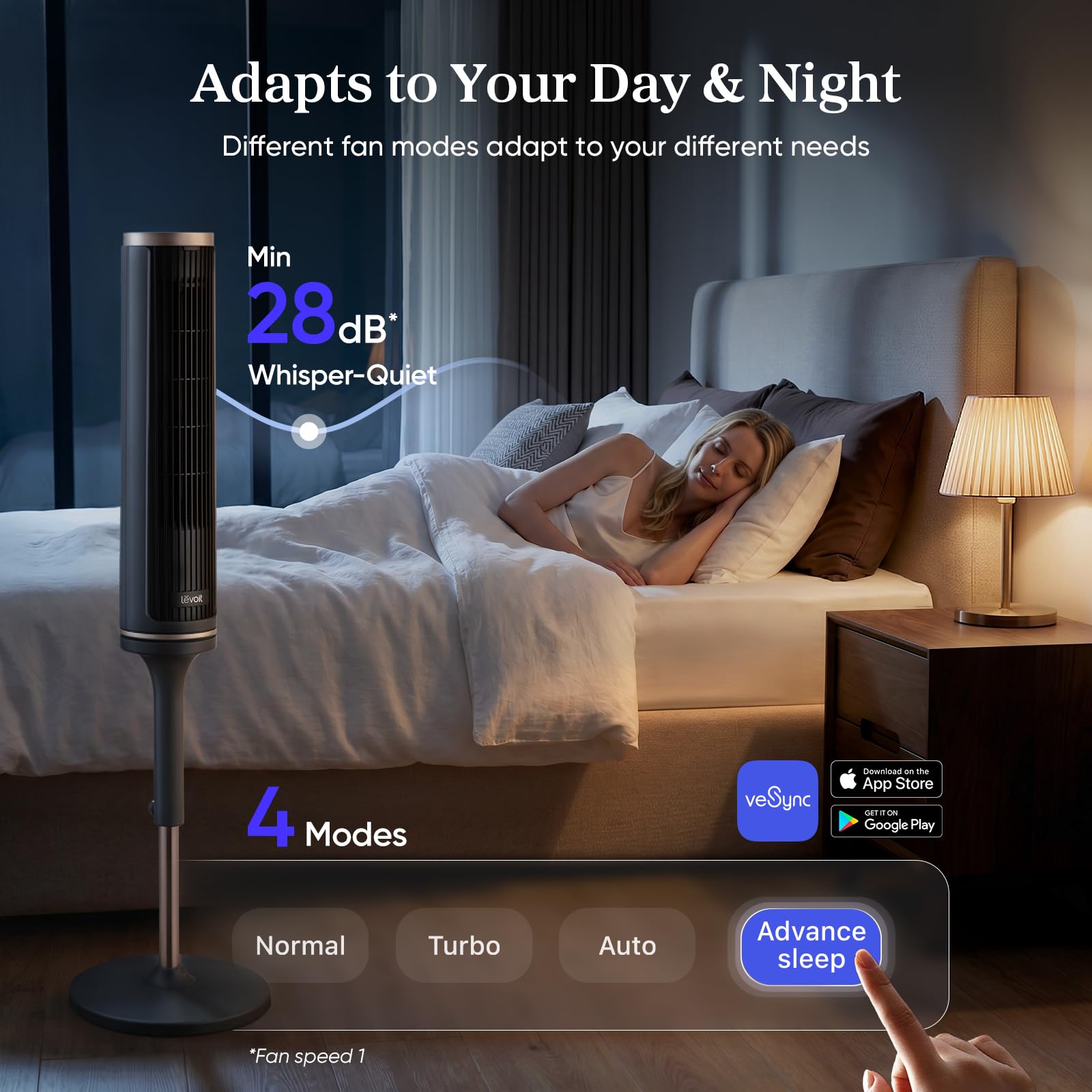 levoit windi lift smart turmventilator