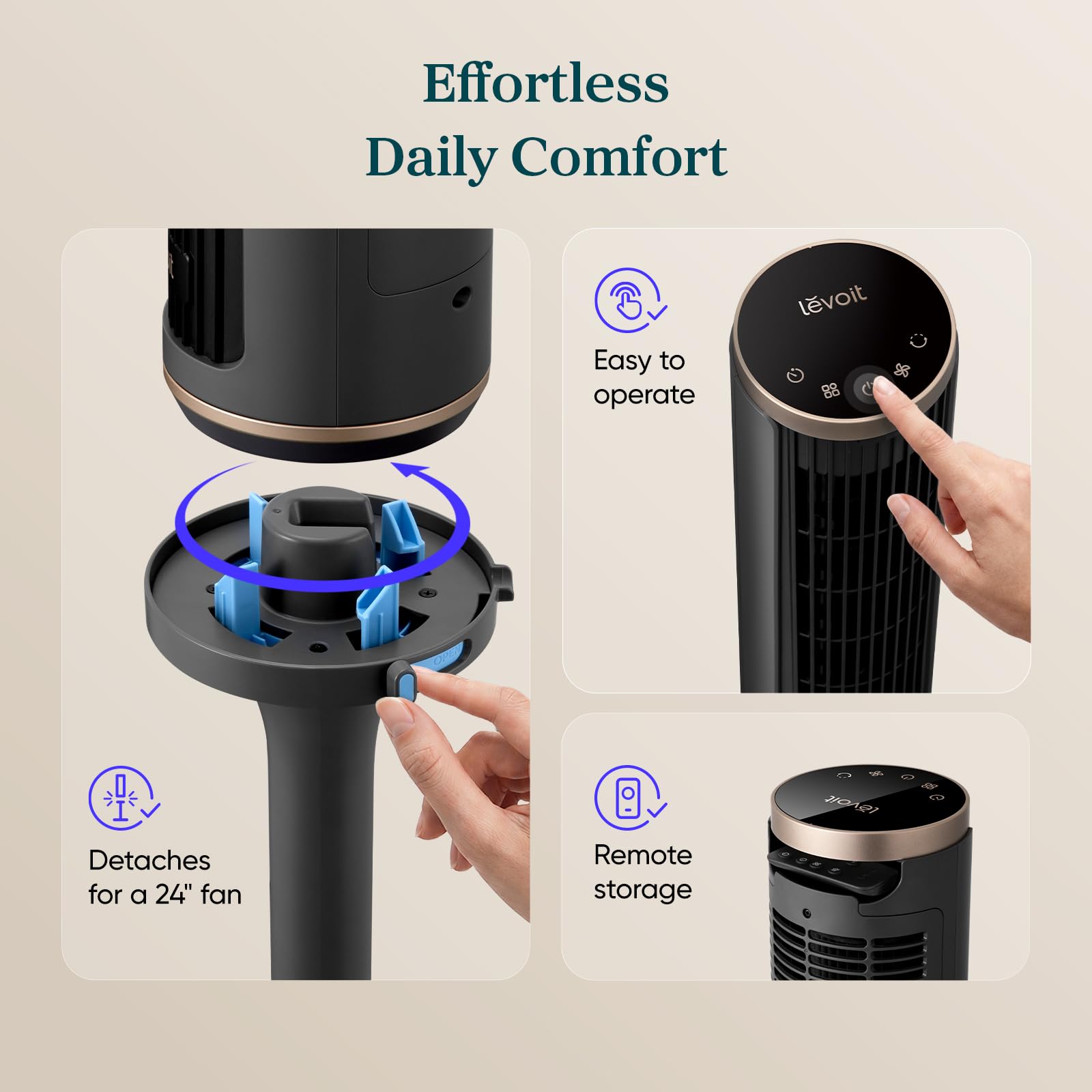 levoit windi lift smart turmventilator